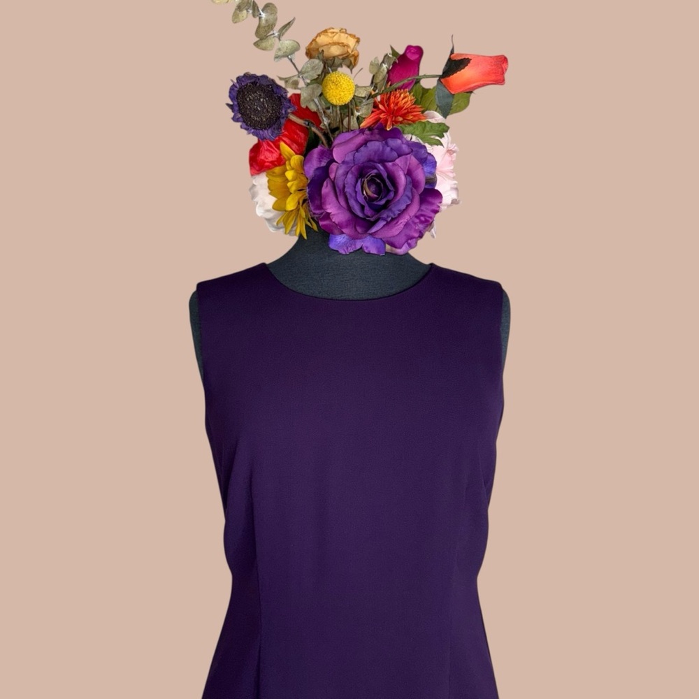 Danny & Nicole purple sleeveless dress - Picture 4 of 12